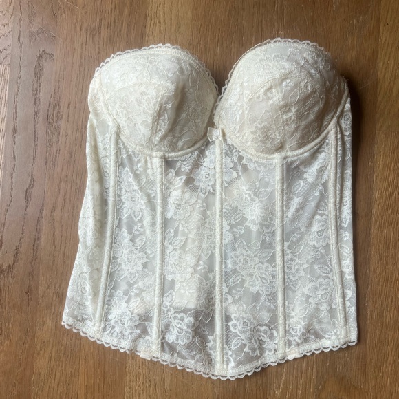 Lady Marlene Bustier Corset Style 01313 White 34C Vintage Beautiful Feminine - Picture 13 of 16